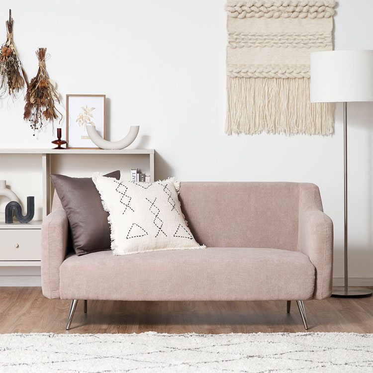 [ポイント10倍! 11/20 20:00-11/25 23:59] ソファー 2人掛け ソファ 2人掛けソファ リビング フロアソファ コーデュロイ ベージュ モカ おしゃれ かわいい リビングソファ シンプル 6畳 ワンルーム コンパクト 韓国風 韓国インテリア