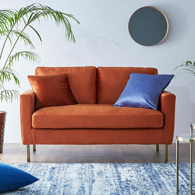 ソファー ベルベット調 2人掛けソファ 2人掛けソファ リビング おしゃれ かわいい リビングソファ シンプル モダン 肘かけ ポケットコイル クッション 6畳 ワンルーム コンパクト ロー 一人暮らし