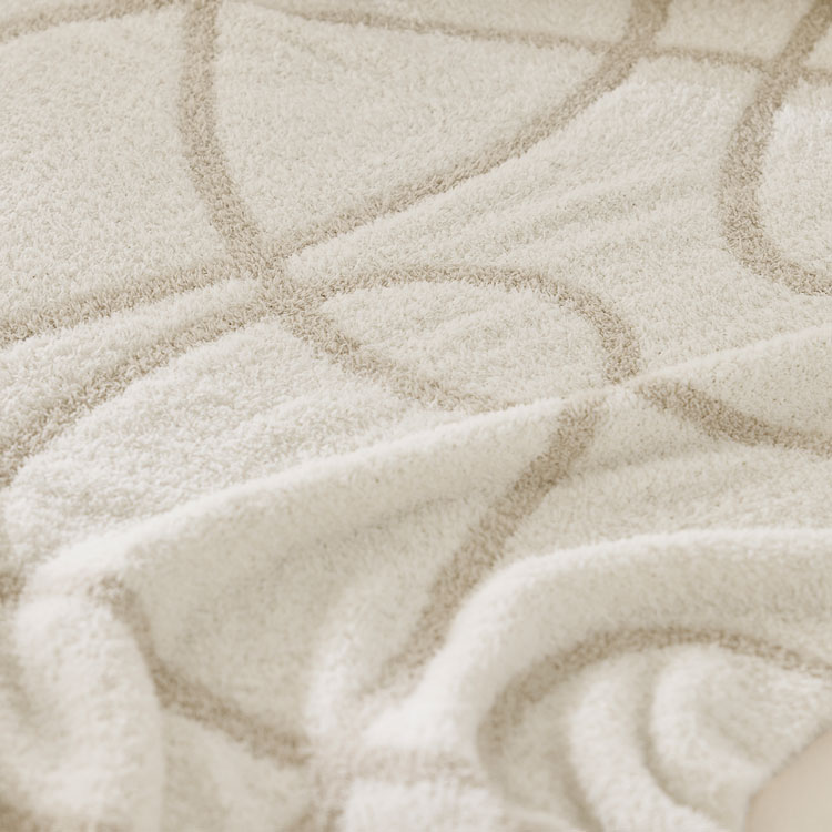 ブランケット 毛布 寝具 掛布団 ひざ掛け 冬用 冬 もこもこ ふんわり ふわふわ おしゃれ かわいい リバーシブル ハーフサイズ ベージュ140x100cm