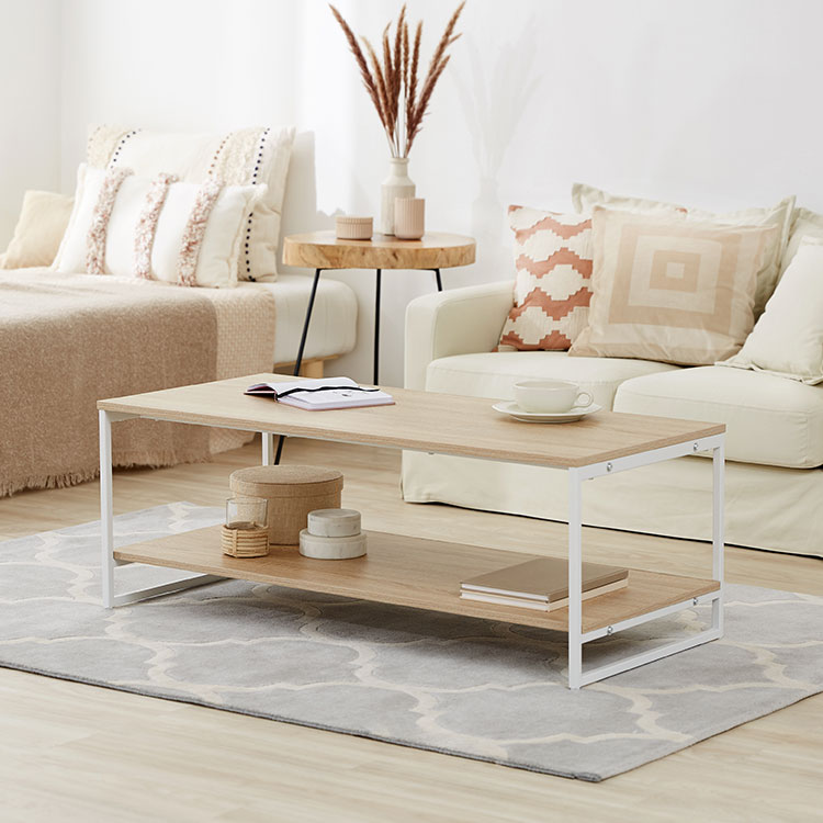 テーブル センターテーブル リビングテーブル コーヒーテーブル 幅108cm 収納付き カフェ シンプル おしゃれ 在宅 リモートワーク テレワーキング