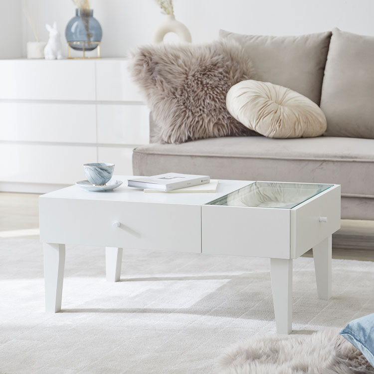 テーブル ローテーブル ガラステーブル ガラス 引き出し コンパクト センターテーブル リビングテーブル シンプル おしゃれ 一人暮らし