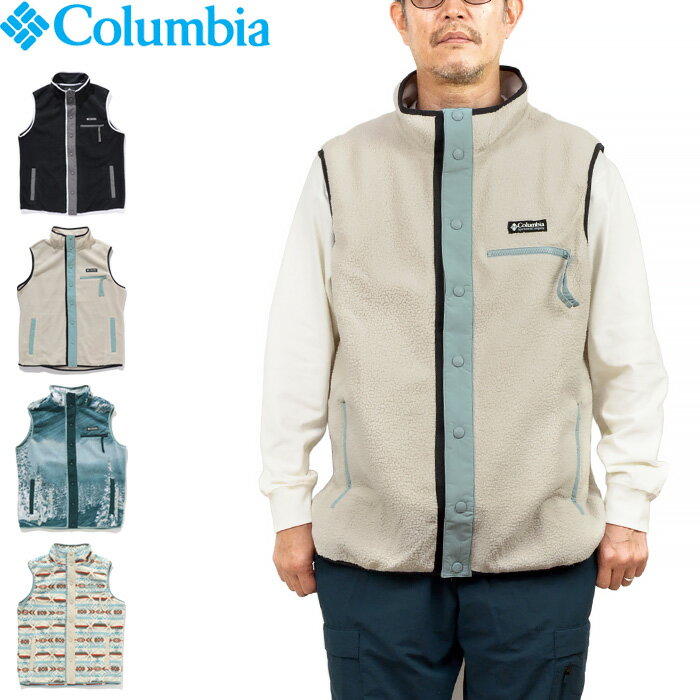 【SALE】Columbia コロンビア AM8545 HELVETIA VEST ヘルべチア ベスト ボア 防寒 保温 軽量 シェルパ アウター トップス アウトドア キャンプ メンズ レディース4カラー 国内正規 2023AW 30 OFF