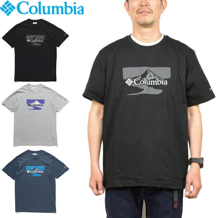 楽天LOWBROW【SALE】Columbia コロンビア AO2959 PATH LAKE GRAPHIC TEE 2 パスレイクグラフィックTシャツ 半袖 プリント 山 川 アウトドア キャンプ フィッシング シンプル オーガニックコットン メンズ レディース 3カラー 国内正規 20％OFF