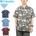 【SALE】Columbia コロンビア FM7011 TROLLERS BEST SS SHIRT トローラーズ ベスト ショートスリーブ シャツ アロハシャツ PFG フィッシング 釣り 魚 総柄 開襟 半袖 トップス アウトドア メンズ レディース 4カラー 国内正規 2023SS 20%OFF