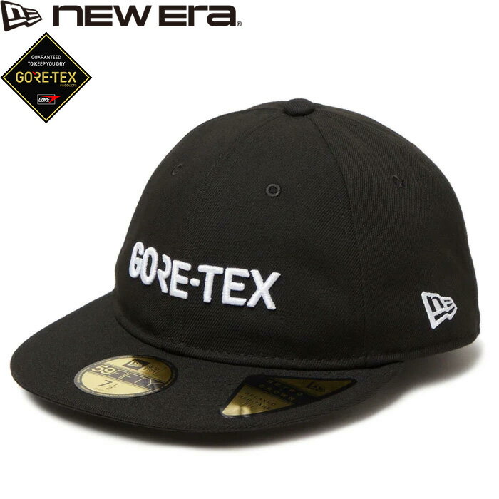 Rakuten - 【SALE】NEW ERA OUTDOOR ニューエラ アウトドア RC 59FIFTY FITTED GORE-TEX CAP レトロクラウン59フィフティーフィッテドゴアテックスキャップ 14392129 サイドパッチ 防水 防風 透湿 ストリート アウトドア 帽子 ブラック 国内正規 2025SS 20%OFF