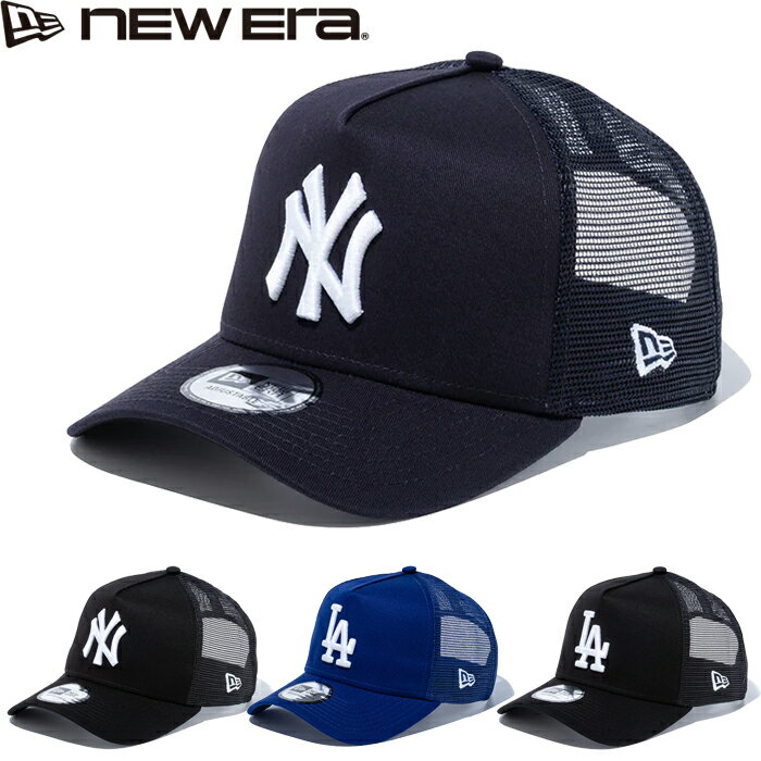 NEW ERA 9FORTY A-Frame MLB TRUCKER CAP 940 A-frame Major League Trucker Mesh Cap Yankees Dodgers 14524992 14524993 14524997 14524998 Snapback Street Casual Simple American Casual 4 Colors Hat Domestic Authorized Dealer 2026SS