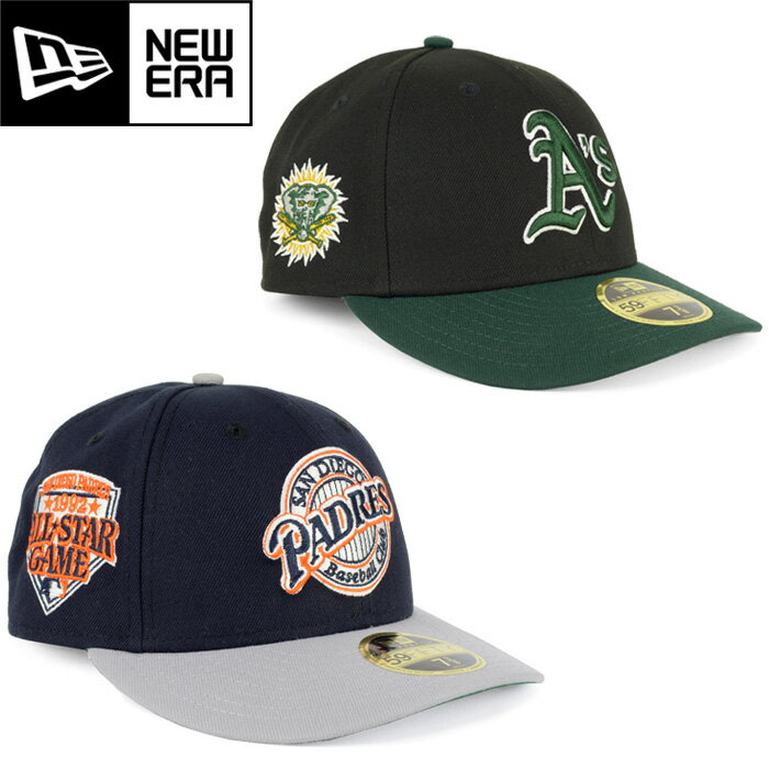 NEW ERA ニューエラ 59FIFTY LOW PROFILE MLB CAP 59フィフティー LP サイドパッチ メジャーリーグ キャップ カスタム オークランドアスレチックス サンディエゴパドレス オールスター 別注 ツバ裏グレー 70739594 70739795 帽子 2カラー 国内正規