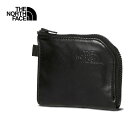 THE NORTH FACE ザ ノースフェイス NM82399 ROAMER WALLET ローマーワレット L字型 レザー ジップ ウォレット 財布 コンパクト カード ホルダー 小銭入れ 札入れ 牛革 アウトドア メンズ レディース K ブラック 国内正規 2024SS