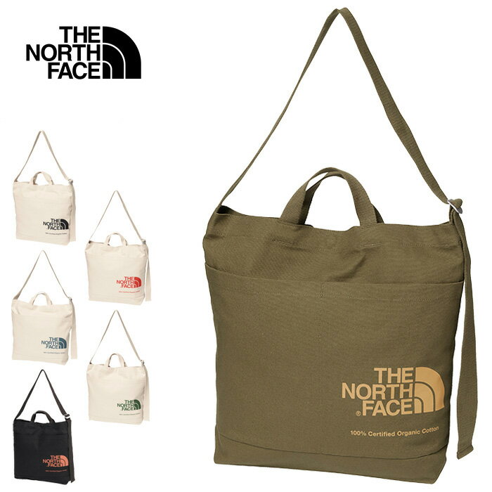 ノースフェイス トートバッグ メンズ THE NORTH FACE ザ ノースフェイス NM82386 ORGANIC COTTON SHOULDER オーガニックコットンショルダー バッグ トート エコバッグ 中型 肩掛け 手提げ 2WAY アウトドア メンズ レディース 6カラー 国内正規 2024SS