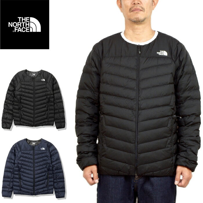 THE NORTH FACE ザ ノースフェイス NY82213"THUNDER ROUNDNECK JACKET"サンダーラウンドネックジャケット ダウン 中わた 襟なし ジャケット 保温 防寒 撥水 軽量 インナーダウン アウター アウトドア メンズ レディース 2カラー 国内正規 2022AW