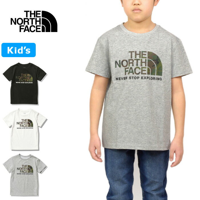 楽天LOWBROWTHE NORTH FACE ザ ノースフェイス NTJ32359 S/S CAMO LOGO TEE（キッズ） ショートスリーブカモロゴティー Tシャツ 100cm～150cm UVカット 速乾 迷彩 半袖 アウトドア ジュニア ボーイズ ガールズ 男の子 女の子 子供服 3カラー 国内正規 2024SS