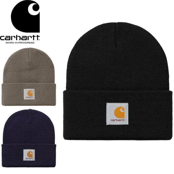 楽天LOWBROWCarhartt WIP カーハート WIP I017326-23F SHORT WATCH HAT ショート ワッチ ハット BEANIE ビーニー ニット キャップ アクリル ニット帽 防寒具 帽子 ワークインプログレス スケート ストリート メンズ レディース 3カラー 国内正規 2023AW