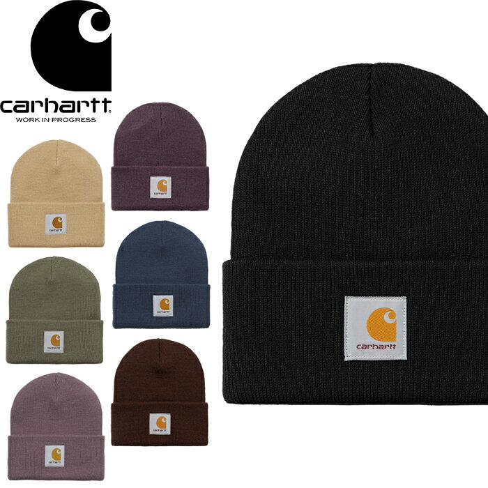 カーハート  帽子 メンズ Carhartt WIP カーハート WIP I017326-22F SHORT WATCH HAT ショート ワッチ ハット BEANIE ビーニー ニット キャップ アクリル ニット帽 防寒具 帽子 ワークインプログレス スケート ストリート メンズ レディース 7カラー 国内正規