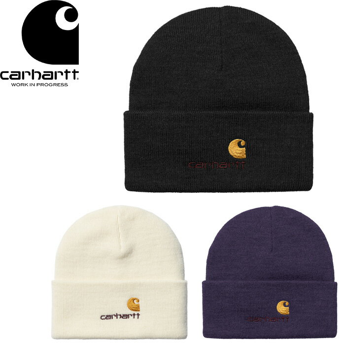 カーハート  帽子 メンズ Carhartt WIP カーハート WIP I025386 AMERICAN SCRIPT BEANIE アメリカンスクリプトビーニー ニット ワッチ キャップ アクリル ニット帽 防寒具 帽子 ワークインプログレス スケート ストリート メンズ レディース 3カラー 国内正規 2023AW