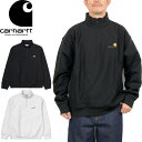 カーハート トップス メンズ Carhartt WIP カーハート WIP I027014-23F HALF ZIP AMERICAN SCRIPT SWEATSHIRT ハーフジップ アメリカンスクリプト スウェットシャツ プルオーバー スタンドカラー 厚手 裏起毛 トップス ワーク イン プログレス メンズ レディース 2カラー 国内正規 2023AW