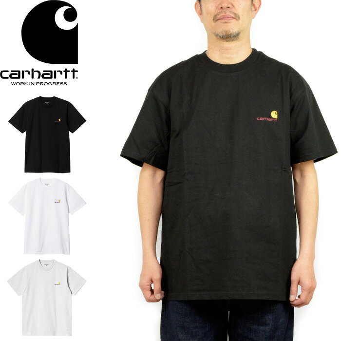 カーハート Tシャツ メンズ Carhartt WIP カーハート WIP I029956-24S S/S AMERICAN SCRIPT T-SHIRT ショートスリーブ アメリカン スクリプト Tシャツ 半袖 トップス カットソー ルーズフィット ワーク プログレス スケート ストリート メンズ レディース 3カラー 国内正規 2024SS