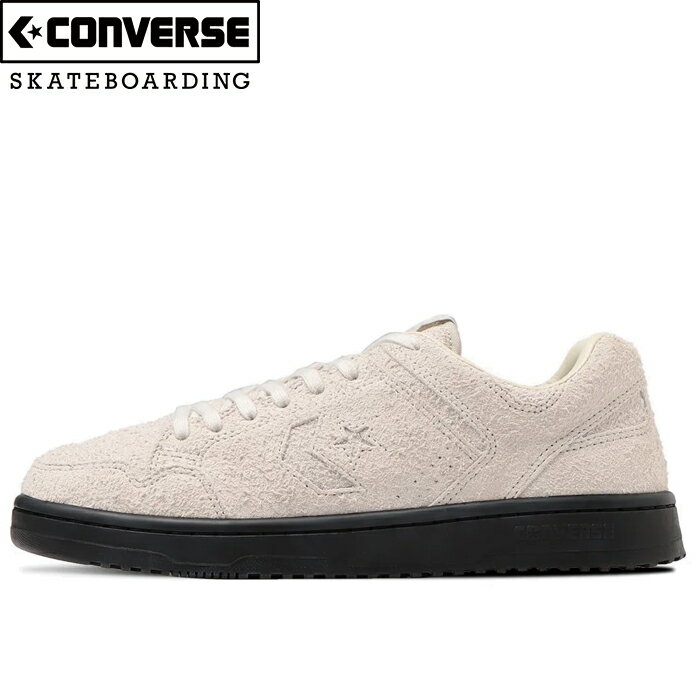 【SALE】CONVERSE SKATEBOARDING コンバース スケートボーディング 34201250 WEAPON SK OX + ウエポン スケート オックス プラス 1SD340 スニーカー シェブロン&スター スエード シューズ 靴 メンズ ホワイト/ブラック 国内正規 40%OFF