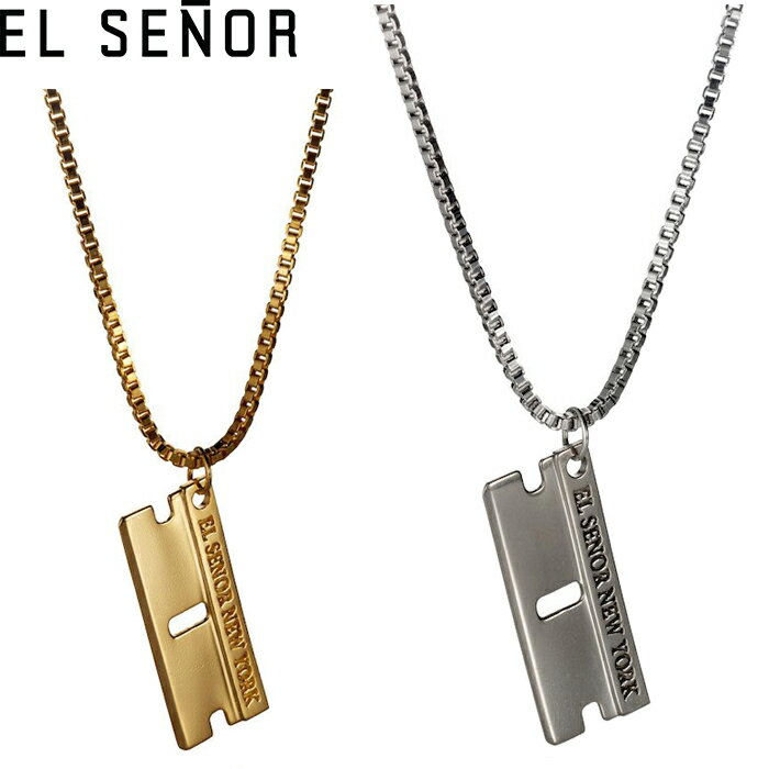 EL SENOR NYC エル セニョール ニューヨーク RAZOR BLADE PENDANT レイザー ブレード ペンダント ネックレス チャーム 小物 アクセサリー ジュエリー スケボー スケートボード NEWYORK ストリート メンズ レディース 2カラー 国内正規