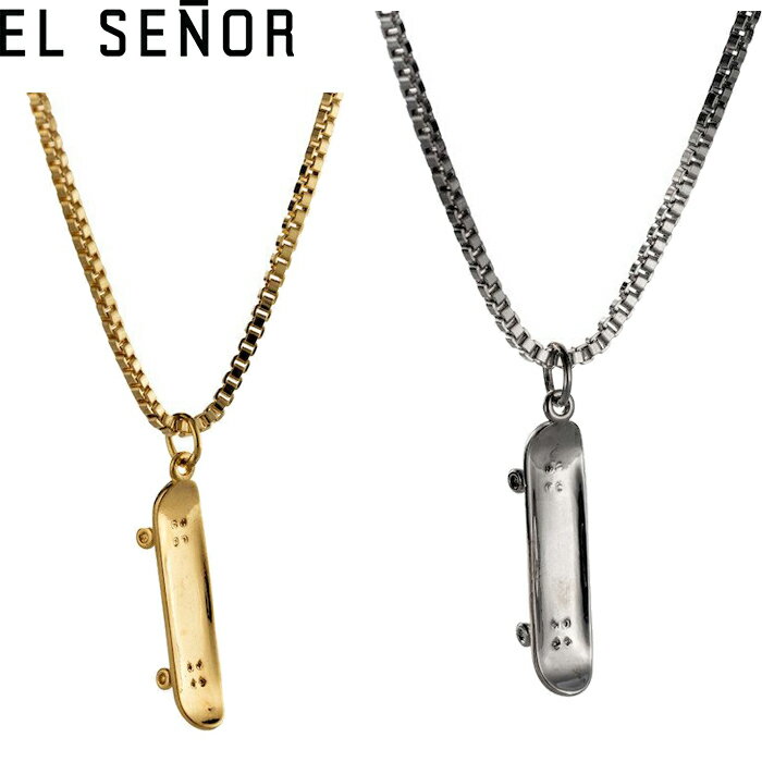 楽天LOWBROW【SALE】EL SENOR NYC エル セニョール ニューヨーク SKATEBOARD PENDANT スケートボード ペンダント ネックレス チャーム 小物 アクセサリー ジュエリー スケボー NEWYORK ストリート メンズ レディース 2カラー 国内正規 10％OFF