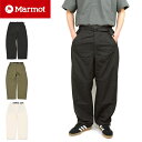 Marmot マーモット MTSS25MPT040 PERTEX Junction Pants パーテックスジャンクションパンツ ナイロン ワイドパンツ ベルト付き ボトムス 撥水 メンズ レディース 3カラー 国内正規 2025SS