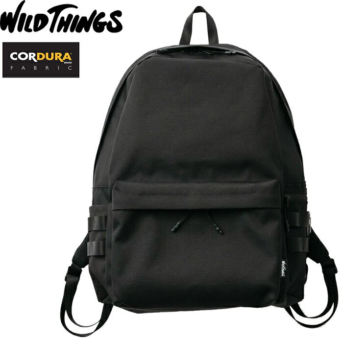 WILD THINGS ワイルドシングス WT-380-3401 POLY CORDURA DAYPACK 27L ポリー コーデュラ デイパック バックパック リュック デイパック ストリート アウトドア タウンユース ミリタリー バッグ 軽量 撥水 耐久 メンズ レディース ブラック 国内正規 2024SS