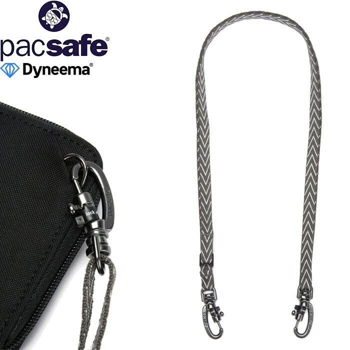 PacSafe パックセーフ 10535 12970391 Cut resistant lanyard カットレジスタントランヤード ネックピース ネックストラップ ダイニーマ ウォレットチェーン 雑貨 アクセサリー アウトドア トラベル ビジネス 海外 防犯 旅行 メンズ レディース グレー 国内正規 2025SS