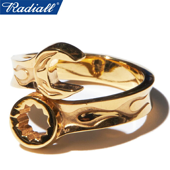 RADIALL ラディアル RAD-JWL038-02 CRAFTMAN - PINKY RING クラフトマン ピンキー リング 指輪 ジュエリー アクセサリー SILVER925 スパナ メガネレンチ 工具 フレームス シンプル アメカジ ワーク ストリート ローライダー 18金メッキ 18Kプレーテッド 国内正規