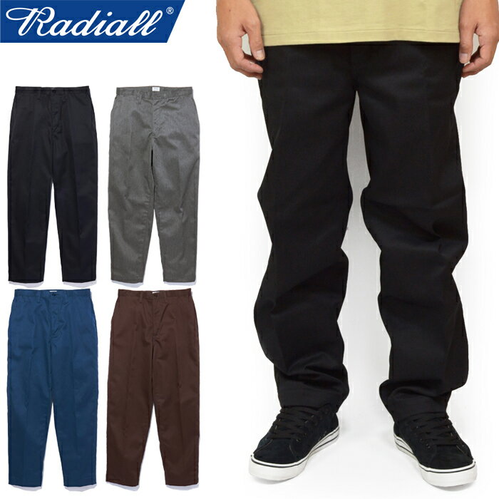 RADIALL ラディアル RAD-CNQ-PT002 CONQUISTA SLIM TAPERED FIT PANTS コンキスタ スリム テーパード フィット パンツ ワーク T/Cツイル スラックス トラウザース 厚手 定番 日本製 ボトムス アメカジ ストリート ローライダー メンズ レディース 4カラー 国内正規