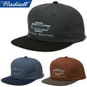 RADIALL ラディアル RAD-23AW-HAT005 POSSE - BASEBALL CAP ポッセベースボールキャップ フラットバイザー スナップバック 2トーン コットン キャンバス 日本製 帽子 ハット ワーク ストリート アメカジ ローライダー スケート メンズ レディース 3カラー 国内正規 2023AW