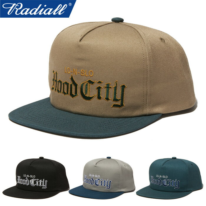 【SALE】RADIALL ラディアル RAD-23AW-HAT008 HOOD CITY - TRUCKER CAP フッドシティートラッカーキャップ フラットバイザー スナップバック ツイル 帽子 ハット ストリート スケート ローライダー メンズ レディース 4カラー 国内正規 2023AW 20%OFF