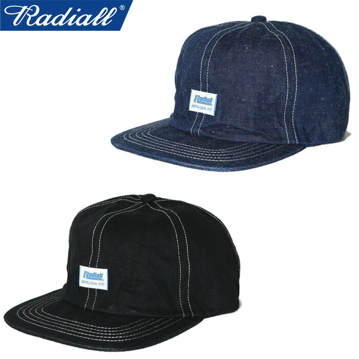 楽天LOWBROWRADIALL ラディアル RAD-24SS-HAT004 STEPSIDES - BASEBALL CAP ステップサイドベースボールキャップ ロゴ デニムフラット バイザー ストラップバック 日本製 帽子 ハット ストリート ワーク アメカジ ローライダー メンズ レディース 2カラー 国内正規 2024SS