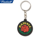 RADIALL ラディアル RAD-ACC003 RHODES RUBBER KEY HOLDER ローズラバーキーホルダー 鍵 雑貨 二重リング ラスタカラー 小物 ストリート アメカジ ワーク メンズ レディース ブラック 国内正規 2025AW