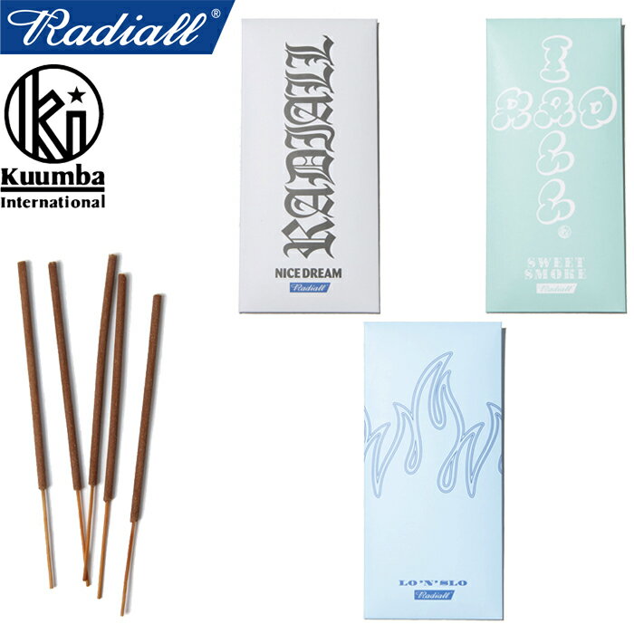 RADIALL × KUUMBA ラディアル × クンバ STICK INCENSE MINI RAD-KMB011 RAD-KMB013 RAD-KMB015 スティック インセンス ミニ NICE DREAM ナイスドリーム SWEET SMOKE スウィートスモーク LO-N-SLO ロンスロー お香 ショート 15本入り 日本製 コラボ 3カラー 国内正規 2024SS