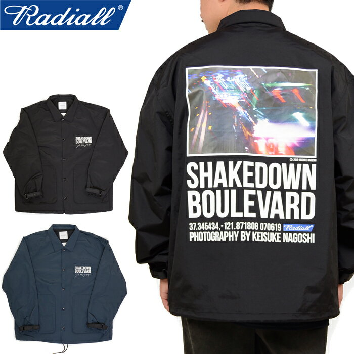 【SALE】RADIALL×KEISUKE NAGOSHI ラディアル×名越啓介 RAD-20SS-JW006 BOULEVARD - WINDBREAKER JACKET ブールバード ウインドブレーカー ジャケット コーチ アウター ナイロン 長袖 ストリート ワーク アメカジ コラボ メンズ レディース 2カラー 国内正規 40%OFF