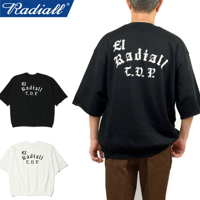 RADIALL ラディアル RAD-24SS-CUT009 SUN JO - CREW NECK T-SHIRT S/S サンジョークルーネックTシャツ ショートスリーブ 半袖 ロゴ プリント トップス 日本製 コットン ストリート ワーク アメカジ メンズ レディース 2カラー 国内正規 2024SS