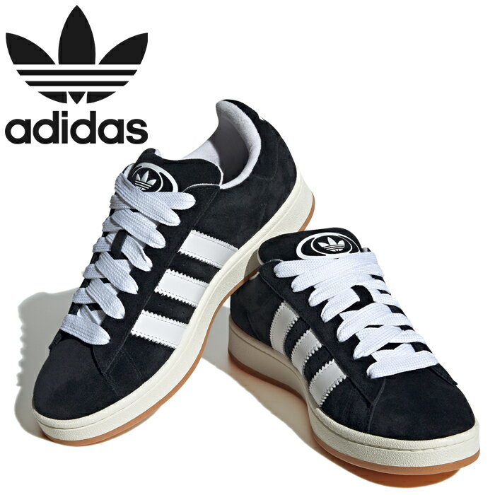 アディダス オリジナルス adidas Originals HQ8708 キャンパス 00S CAMPUS 00S Wワイド ファットシュー スウェード スニーカー キックス シューズ レザー メンズ レディース 復刻 天然皮革 靴 コアブラック/フットウェアホワイト 国内正規 2023SSのサムネイル