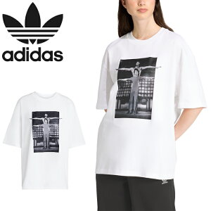 アディダス オリジナルス adidas Originals TS012 JZ7907 ホットショット グラフィック Tシャツ BL Icon Tee ブルース・リー アブドゥル・ジャバー フォトT ルーズフィット トレフォイル メンズ レディース ユニセックス 半袖 ホワイト 国内正規 2025AW