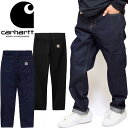 カーハートWIP Carhartt WIP I029208 ニューエル パンツ NEWEL PANT デニム テーパード スクエアラベル ストリート ワーク イン プログレス メンズ レディース ボトムス 2カラー 国内正規 2024SS