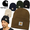 カーハートWIP Carhartt WIP I020222-22F アクリル ワッチ ハット ACRYLIC WATCH HAT ニット キャップ ビーニー スクエアラベル ストリート ワーク イン プログレス メンズ レディース ニット帽 防寒 保温 帽子 5カラー 国内正規 2022AW