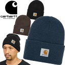 カーハートWIP Carhartt WIP I020222-23F アクリル ワッチ ハット ACRYLIC WATCH HAT ニット キャップ ビーニー スクエアラベル ストリート ワーク イン プログレス メンズ レディース ニット帽 防寒 保温 帽子 3カラー 国内正規
