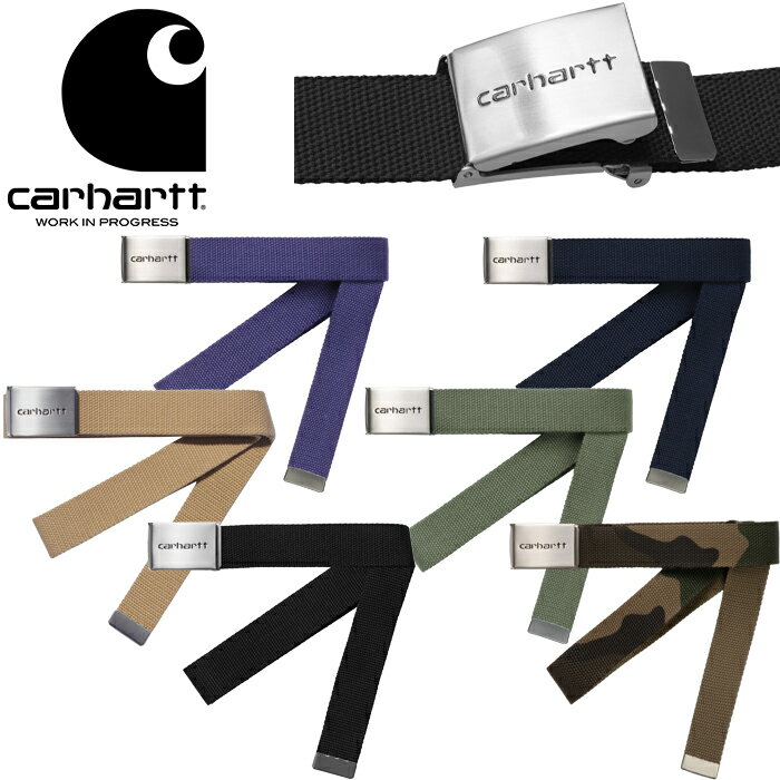 カーハートWIP Carhartt WIP I019176 クリップ ベルト クローム CLIP BELT CHROME フリーサイズ ガチャベル ワーク イン プログレス ストリート メンズ レディース カモ 迷彩 雑貨 6カラー 国内正規