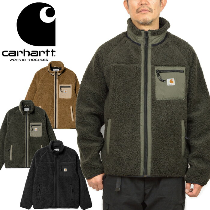 カーハート ボアジャケット メンズ カーハートWIP Carhartt WIP I025120 プレンティス ライナー ジャケット PRENTIS LINER ボア フリース スタンドカラー フルジップ ナイロン切替 アウトドア アウター ワーク イン プログレス メンズ レディース 厚手 防寒 保温 3カラー 国内正規