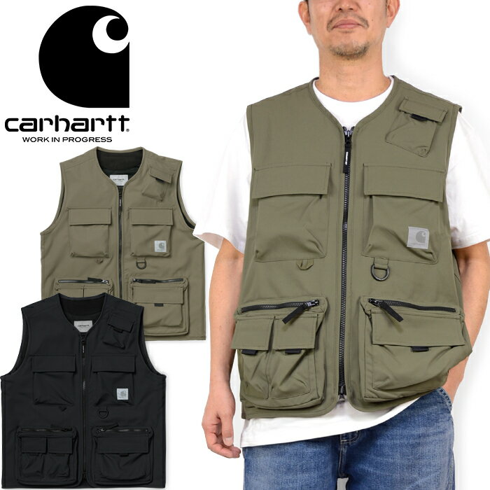 カーハートWIP Carhartt WIP I026023 エルムウッド ベスト ELMWOOD VEST フィッシング ジレ ジャケット ルーズフィット トップス アウトドア ストリート ワーク イン プログレス メンズ レディース 撥水 2カラー 国内正規 30%OFF セール