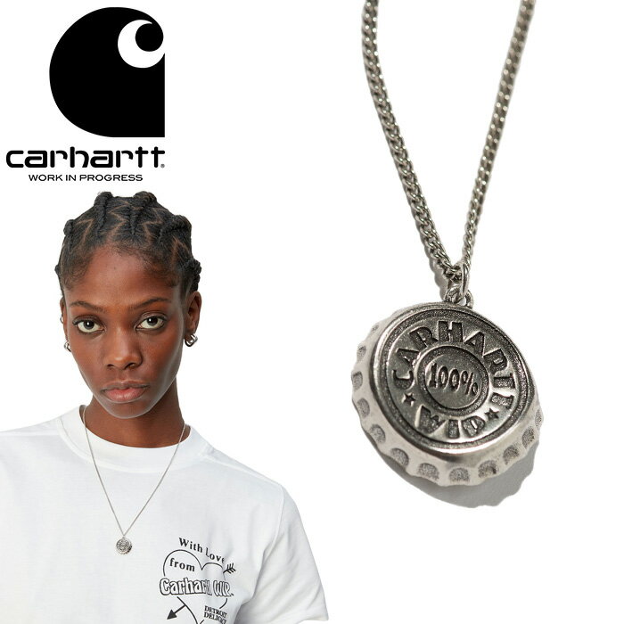 カーハートWIP Carhartt WIP I033325 ボトルキャップ ペンダント BOTTLE CAP PENDANT ネックレス 喜平チェーン アクセサリー ジュエリー スケボー ワーク イン プログレス メンズ レディース 雑貨 925 銀 95XX シルバー 国内正規 2024SS