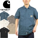 カーハート トップス メンズ カーハートWIP Carhartt WIP I027580 ショートスリーブ マスター シャツ S/S MASTER SHIRT ワーク イン プログレス スクエアロゴ トップス ストリート メンズ レディース 耐久 半袖 5カラー 国内正規