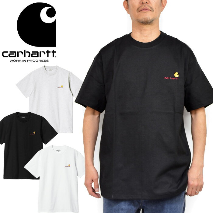 カーハートWIP Carhartt WIP I029956-24S ショートスリーブ アメリカン スクリプト Tシャツ S/S AMERICAN SCRIPT T-SHIRT ルーズフィット トップス カットソー ワーク イン プログレス メンズ レディース ロゴ刺繍 半袖 3カラー 国内正規 2024SS