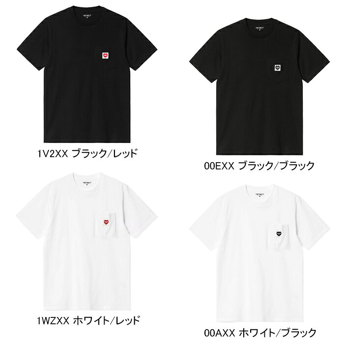 カーハートWIP Carhartt WIP I032128 ショートスリーブポケットハートTシャツ S/S Pocket Heart T-Shirt ポケT ポケット付き ルーズフィット トップス カットソー ウィップ ワーク イン プログレス メンズ レディース 半袖 4カラー 国内正規 2026SS
