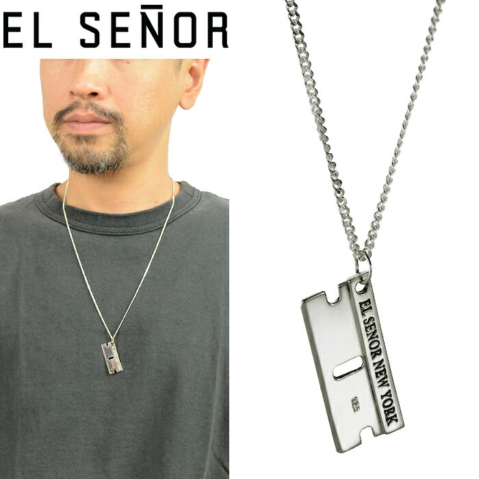 エルセニョール EL SENOR レイザー ブレード ペンダント RAZOR BLADE PENDANT NYC スペンサー・フジモト チャーム カミソリ ネックレス ジュエリー アクセサリー メンズ レディース SILVER シ…