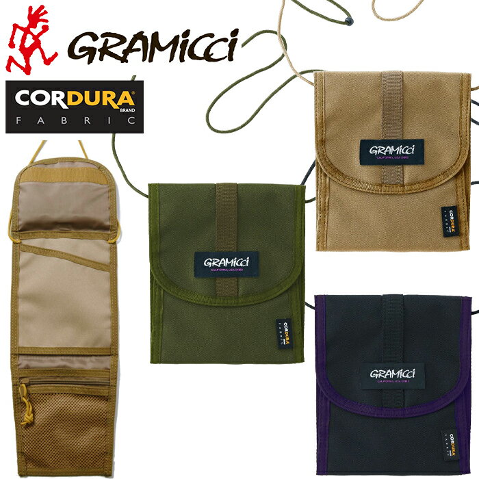 グラミチ GRAMICCI G3SB-085 コーデュラ ネック ポーチ CORDURA NECK POUCH パスケース ショルダー バッグ サコッシュ チケットホルダー トラベル アウトドア グラミッチ メンズ レディース 財布 撥水 耐久 軽量 旅行 鞄 3カラー 国内正規 10%OFF セール