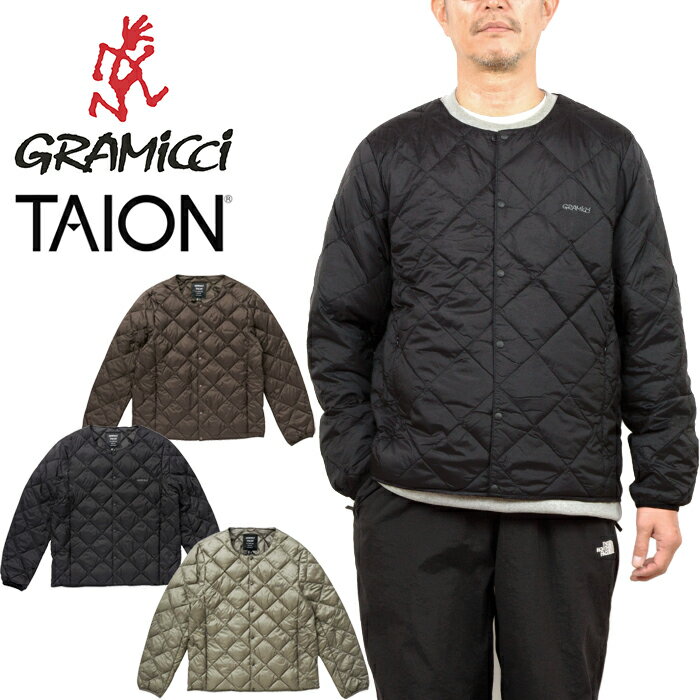 グラミチ×タイオン GRAMICCI×TAION G2FU-J082-TG インナー ダウン ジャケット INNER DOWN JACKET コラボ アメカジ アウトドア タウンユース ビジネス スーツ メンズ レディース ユニセックス アウター 通勤 撥水 保温 防寒 3カラー 国内正規 2022AW 20%OFF セール